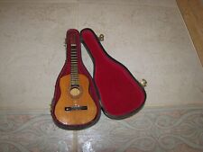 vintage 8" Mini Guitar Real Wood In Case fender looking mv 012c for sale  Shipping to South Africa