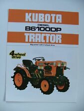 Used, Kubota B6100DP Compact Tractor Original 1982 Sales Advertising Brochure for sale  Shipping to Ireland