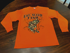 Camiseta Eat Sleep Fishing Rules You're Too Close boca grande lubina GRANDE, usado segunda mano  Embacar hacia Argentina