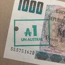 1 billete australiano argentino 1985 nd moneda argentino papel moneda vintage cu segunda mano  Embacar hacia Argentina