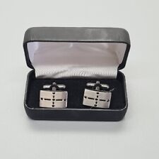 Silver tone cufflinks for sale  Shipping to Ireland