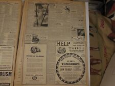 Página de jornal, 1941, doações de Natal para os necessitados, vestuário de esqui, Durham NC comprar usado  Enviando para Brazil