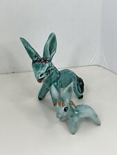 2 ITALIAN ITALY CAS VIETRI ? DONKEY GAMBONE POTTERY STATUE figurines for sale  Shipping to South Africa