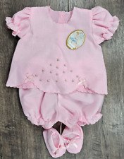 Baby Girl Clothes New Will'Beth 0 Month Newborn 3pc Pink Rose Dressy Outfit for sale  Shipping to South Africa