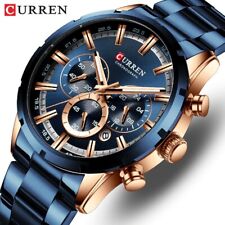 Relógio masculino CURREN marca superior luxo esportes quartzo relógios masculinos aço completo impermeável comprar usado  Enviando para Brazil