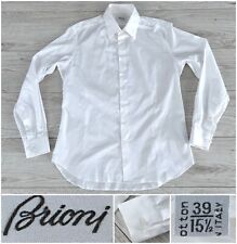 Camisa social branca sólida nova sem etiquetas 2022 US$ 800 Brioni branca com botão e punho, 15,5 34 comprar usado  Enviando para Brazil