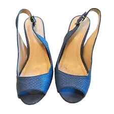 Usado, Sapatos BCBGeneration wedge sling back peep toe tamanho 7 1/2 periwinkle comprar usado  Enviando para Brazil