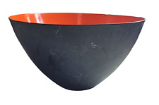 Vtg Danish MCM Herbert Krenchel Krenit Bowl Orskov Orange Enamel Serving Bowl for sale  Shipping to South Africa