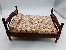 Dolls House Bed. Wooden Double Bed.  1/12th Scale . for sale  Shipping to South Africa
