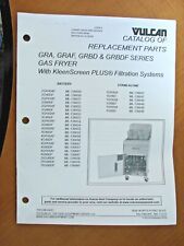 Fritadeira A Gás Vulcan Gra, Graf, grbd, grbdf Catálogo De Peças De Reposição comprar usado  Enviando para Brazil