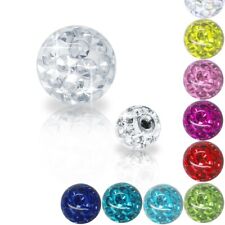 1pcs Piercing Ball Screw Replacement Ball Crystal Gel Epoxy Ferido for sale  Shipping to South Africa