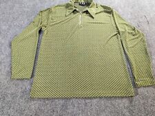Camisa vintage icónica pop para hombre XL verde 1/4 con cremallera discoteca fiesta años 70 años 80 segunda mano  Embacar hacia Argentina