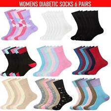 Käytetty, 6 Pairs Womens Diabetic Socks Ladies Non Elastic Loose Top Cotton Sock UK 4-7 myynnissä  Leverans till Finland