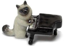 ➸ NORTHERN ROSE Miniature Figurine Musician Cat with Piano for sale  Shipping to South Africa