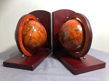 Pair wooden globe for sale  PETERBOROUGH