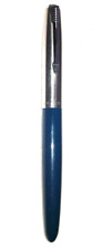 Caneta-tinteiro "PARKER 21 fabricada nos EUA." azul escura e cromada comprar usado  Enviando para Brazil