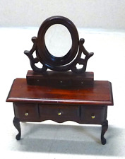 Miniature Dollhouse or Collectible Wooden Dressing Table with Swivel Mirror for sale  Shipping to South Africa