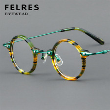 Armação de acetato redonda premium óculos masculinos femininos armação de óculos vintage elegante comprar usado  Enviando para Brazil