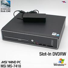 MSI Vento Nettop PC MS-7418 Computer Dual Core Windows XP Dvdrw Slot-In 500GB na sprzedaż  Wysyłka do Poland