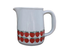 Strawberries Arabia of Finland Vintage Signed Ceramic Pitcher Pattern 6" Height myynnissä  Leverans till Finland