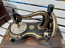 Rare Antique Jones Serpentine, Swan Neck  Sewing Machine c1870 Inc Case With Key, used for sale  Shipping to South Africa