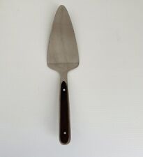 Vintage Pie Slice Cake Server Stainless Steel Wood Handle MCM Rustic Farmhouse for sale  Shipping to South Africa