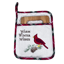Usado, Tábua de corte de pássaro cardinal bordada para desejos de inverno quente comprar usado  Enviando para Brazil