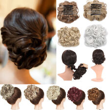 Bun Scrunchie Hair Extensions Updo Hairpiece For Woman Comb Clip in Chignon Wave, used for sale  Shipping to South Africa