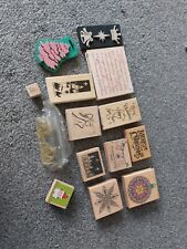 christmas wooden stamps for sale  OLDHAM