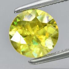 Esfeno verde amarillento natural redondo brillante redondo de 1,19 quilates 6,4 mm, brillo de diamante segunda mano  Embacar hacia Argentina