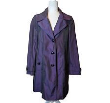 Usado, Burberry London Trench Coat Rain Jacket Purple Iridescent Women's 10 Button segunda mano  Embacar hacia Argentina