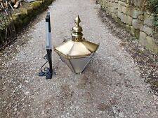 Very large brass Victorian style wall lamp/light/lantern coach house garden barn for sale  Shipping to South Africa