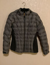 Used, Obermeyer Women’s Jacket 10 Gray Down Plaid Fitted Snowboard Ski Snow Coat for sale  Shipping to South Africa