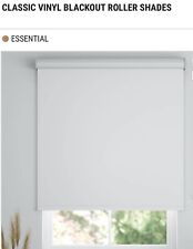 Classic Vinyl Blackout Roller Shade, By Select Blinds White 29 3/4” W 74” H for sale  Shipping to South Africa