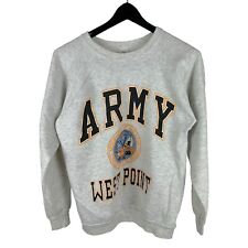 Vintage 70s Army West Point Military Grey Graphic Sweatshirt Size L for sale  Shipping to South Africa