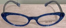 Óculos ópticos femininos Miu Miu azul VMU 01S 145-101 (sem estojo), usado comprar usado  Enviando para Brazil