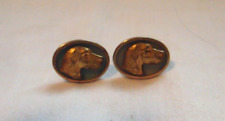 Used, Vintage Cufflinks Retriever Spaniel on Blue Background for sale  Shipping to South Africa