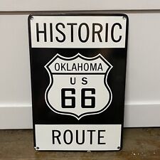 VINTAGE OKLAHOMA ROUTE 66 PORCELAIN SIGN GAS OIL HIGHWAY ROAD ENAMEL PUMP PLATE for sale  Shipping to Canada