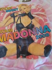 Camiseta Madonna - "Sticky & Sweet" Tour 2008 Tie Dye Rosa , usado comprar usado  Enviando para Brazil