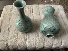Celadon design vases for sale  Milton