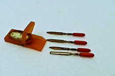 Kits de manicure vintage pedicure com estojo plástico espelho montado miniatura coleção comprar usado  Enviando para Brazil