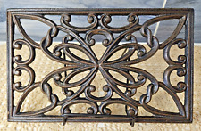 Used, Decorative Cast Iron Rectangular Trivet Hot Plate Wall Decor w/ Feet for sale  Shipping to South Africa