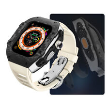 Usado, Estojo de fibra de carbono pulseira de borracha fluor mod para Apple Watch Ultra 49mm S8 S7 44/45mm comprar usado  Enviando para Brazil