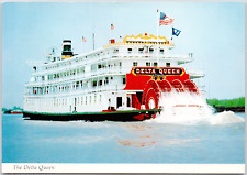 Delta Queen Steamwheeler Steamboat Mississippi Ohio Rivers Vintage Pocztówka na sprzedaż  Wysyłka do Poland