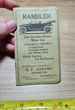 Vintage Rambler Gás Regal Motor Car B. F. Abrams Hicksville NY Notebook comprar usado  Enviando para Brazil