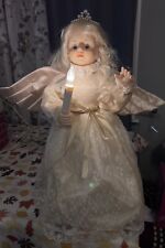 Muñeca ángel de Navidad Motionette vintage vela de 24"" de alto animada/música 1988 segunda mano  Embacar hacia Argentina
