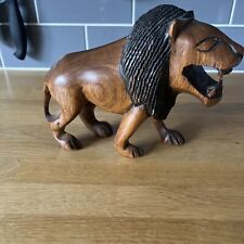Wooden carved lion for sale  PETERBOROUGH