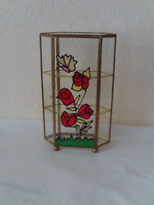 Vintage Glass and Brass Curio Cabinet Display Case 9" X 6" X 2.5" for sale  Shipping to South Africa