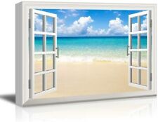 ocean beach window art for sale  La Puente