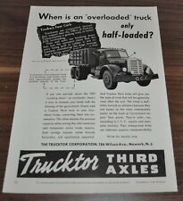 1943 Diamond T Truck Ad Trucktor Trzecie osie A.C.F. York-Hoover bond do pieczenia, używany na sprzedaż  PL